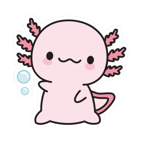 Ajolote kawaii feliz